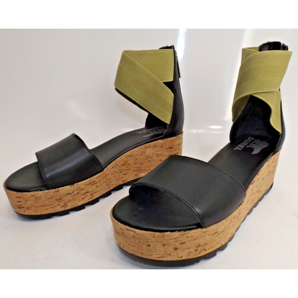 Sorel Cameron Flatform Wedge Ankle Strap Sandals Size 6 - Picture 2 of 13